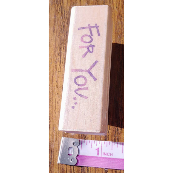 EK Success Image Tree Rubber Stamps - Script “For You” IT15A - Picture 3 of 9